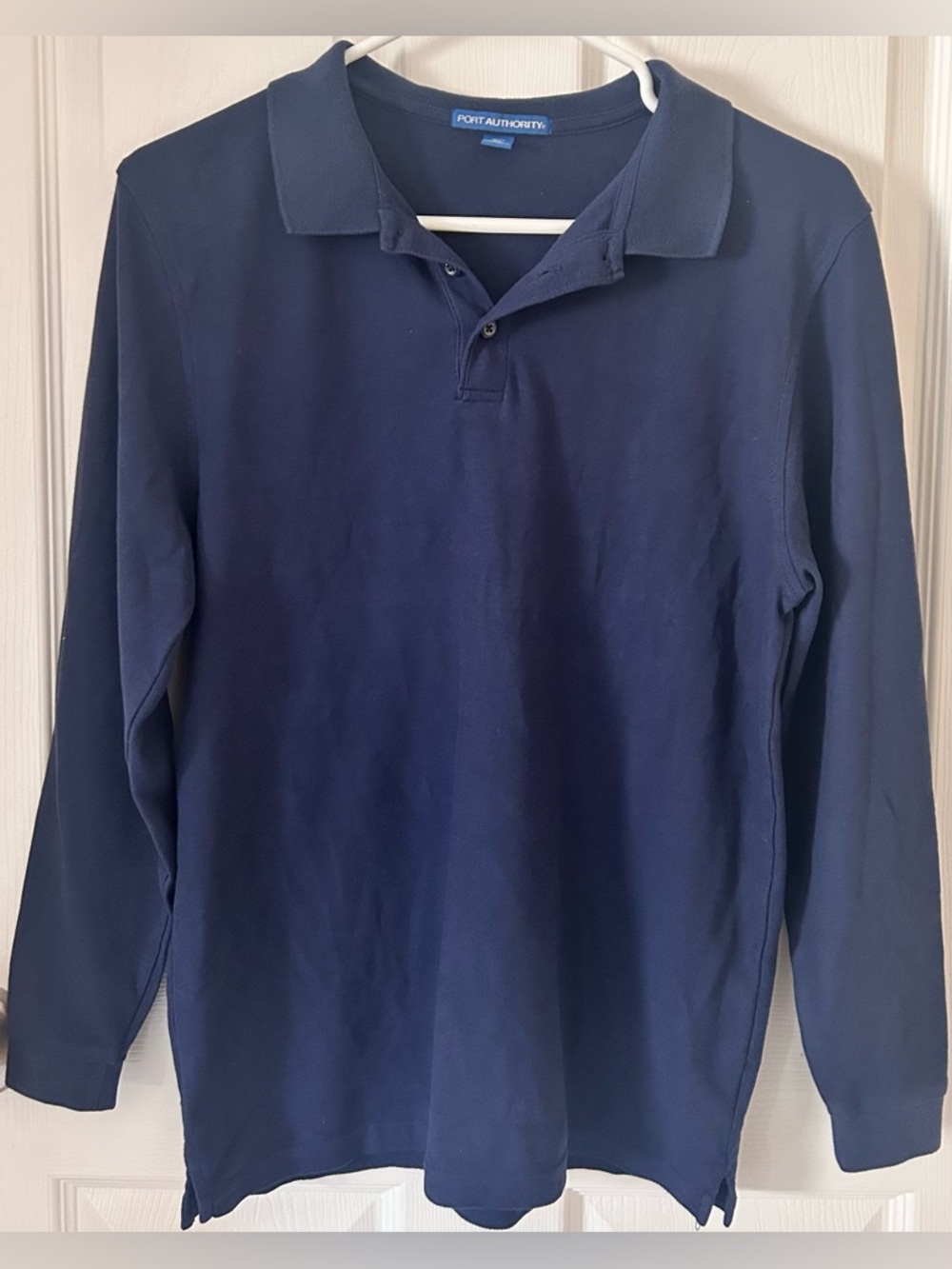 Port Authority boys Long-Sleeve Polo Shirt - Navy blue.